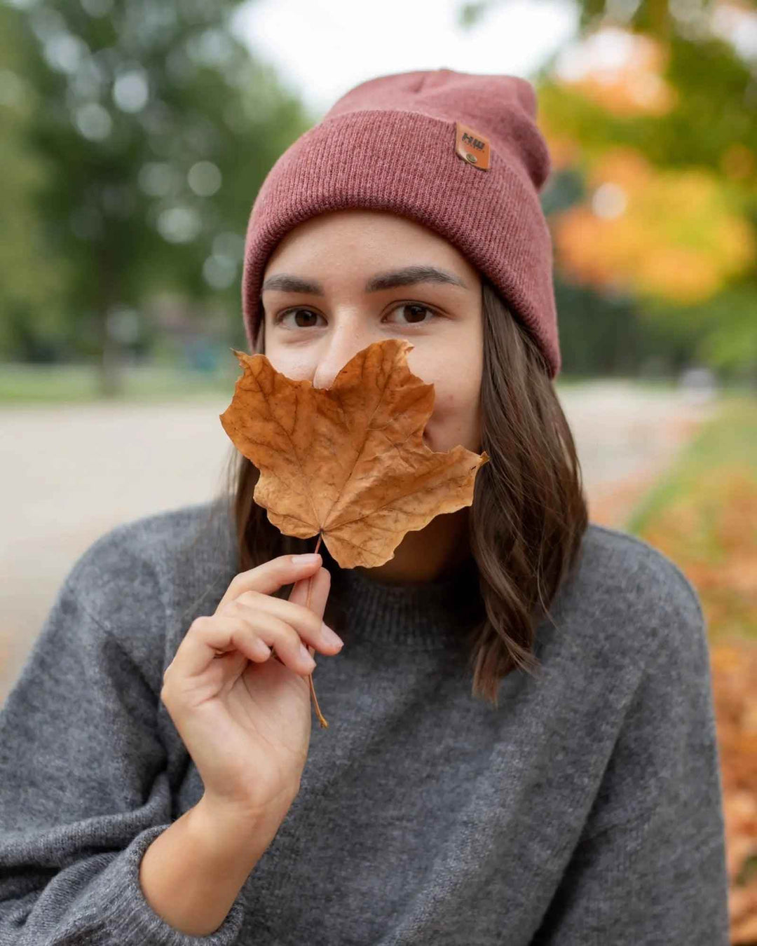 HAAKWEAR Traditional Rusty Burgundy Beanie | Classic Cuffed Knit Hat | Made in USA