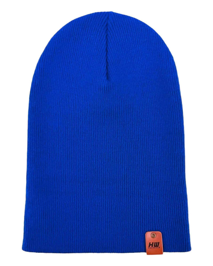 HAAKWEAR Traditional Sapphire Blue Beanie | Classic Cuffed Knit Hat | Made in USA