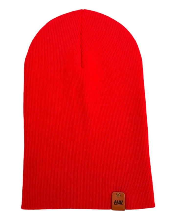 HAAKWEAR Traditional Scarlet Red Beanie | Classic Cuffed Knit Hat | Made in USA