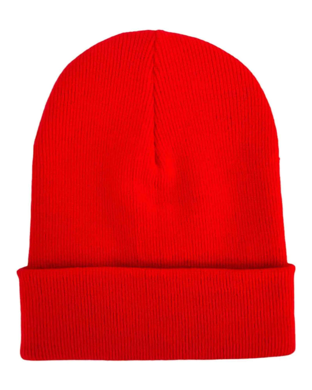HAAKWEAR Traditional Scarlet Red Beanie | Classic Cuffed Knit Hat | Made in USA