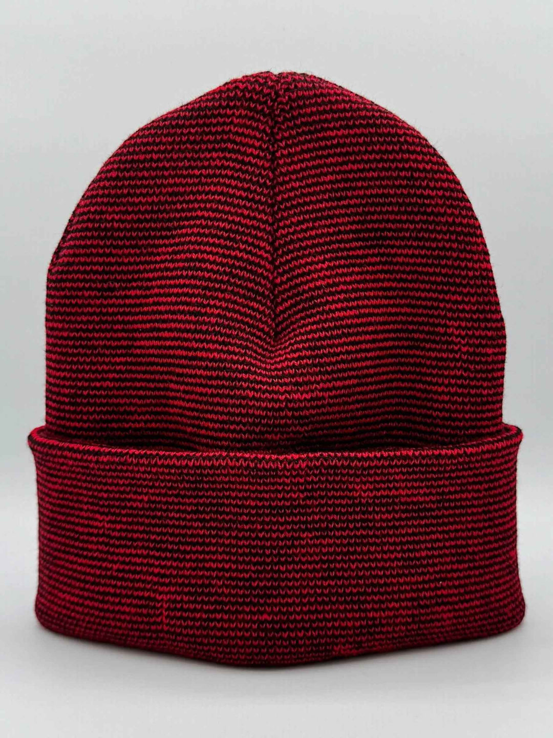 Haakwear Traditional New York Classic Fusion Cuffed Beanie / Hat, Made in USA (Limited Edition) - Black / Red Fusion