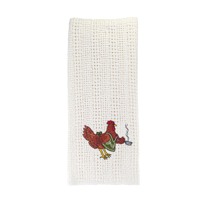100% Cotton Novelty Embroidered Kitchen Towels  24" x 15"