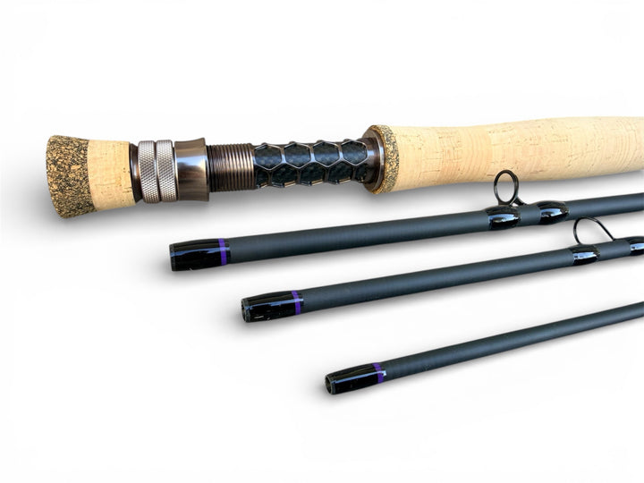 Tidewater Virtue 6wt 9ft - Purple Haze X Hexagon Carbon Fiber Reel Seat