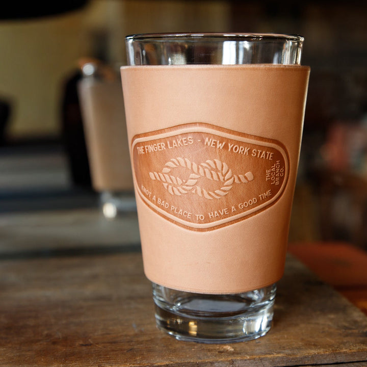 Leather Pint Glass  - USA Made