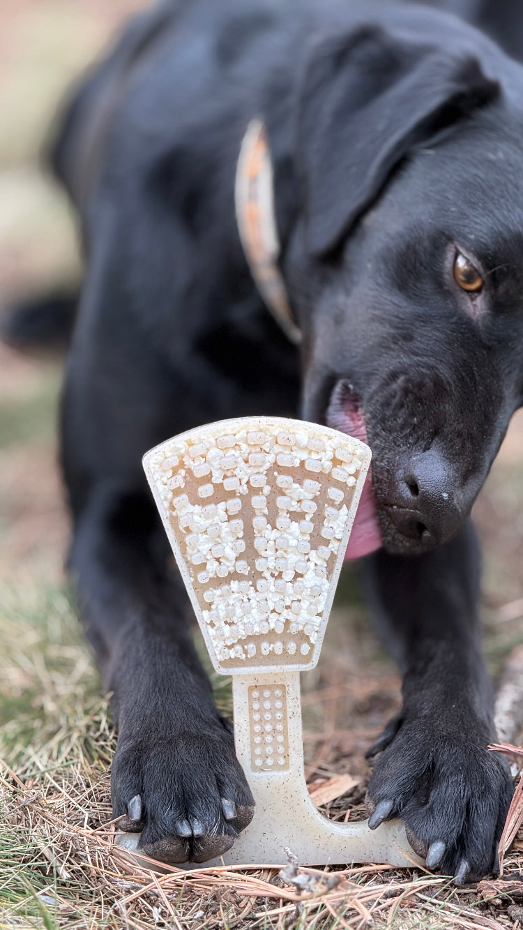 Waffle Tower Nylon Chew &amp; Enrichment Toy | 2-in-1 for Aggressive Chewers | SodaPup