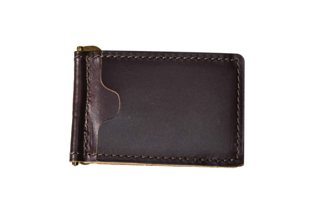 Leather Money Clip and Cardholder