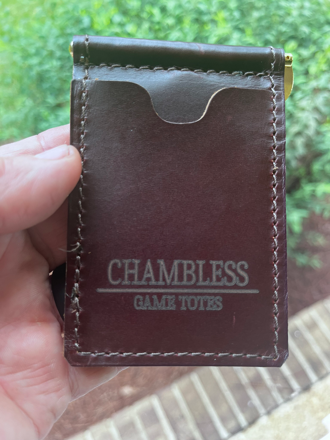Leather Money Clip and Cardholder