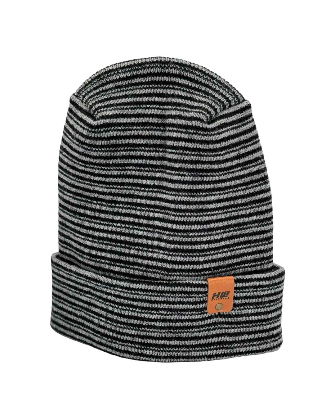 HAAKWEAR H-Stitch™ Contrast Cuffed Beanie – Black/Gray | Made in USA | Trending Ski &amp; Snowboard Beanie