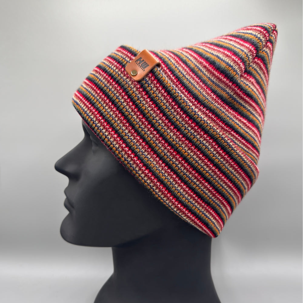 Haakwear Traditional Stitch Beanie, Multi Color Knit Winter Hat, Made in USA