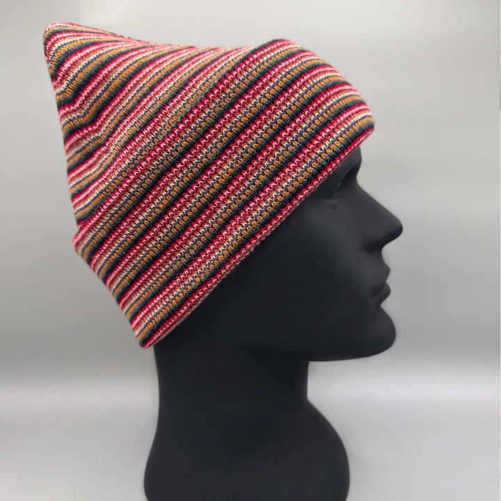 Haakwear Traditional Stitch Beanie, Multi Color Knit Winter Hat, Made in USA