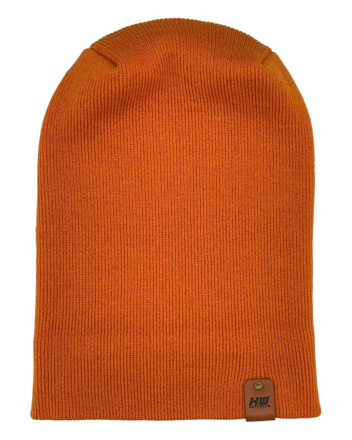 HAAKWEAR H-Stitch Cuffed Beanie - Designed and Made in USA (Patented Design) - Tiger Orange