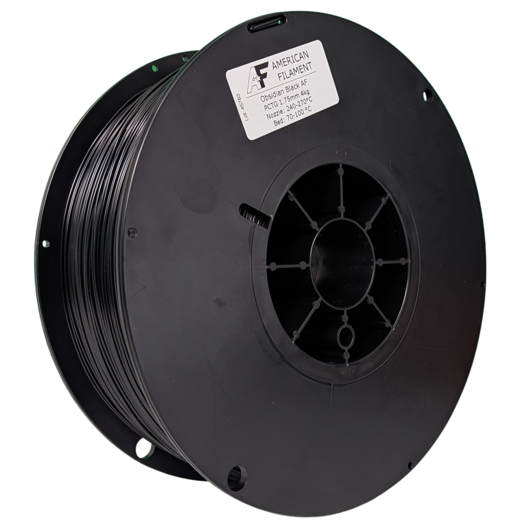 Obsidian Black AF 1.75mm PCTG Filament Made in the USA!
