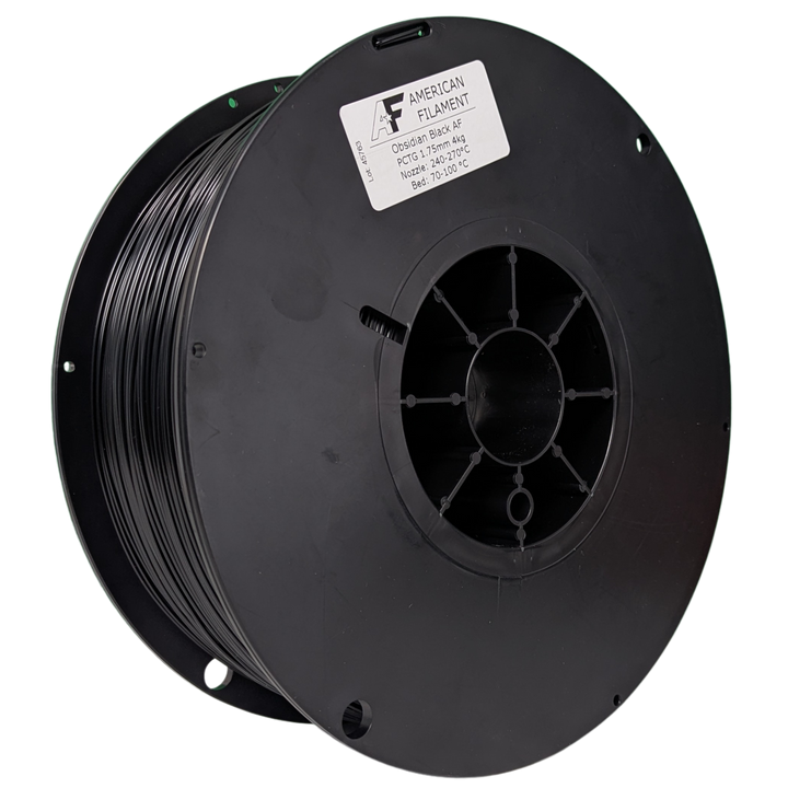 Obsidian Black AF 1.75mm PCTG Filament Made in the USA!