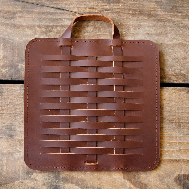 Woven Leather Trivet - USA Made
