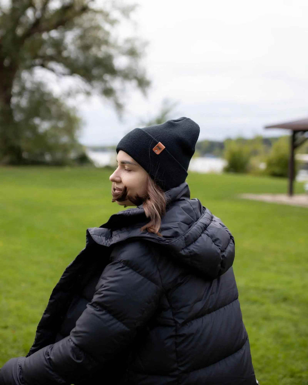 HAAKWEAR Traditional Midnight Black Beanie | Classic Cuffed Knit Hat | Made in USA