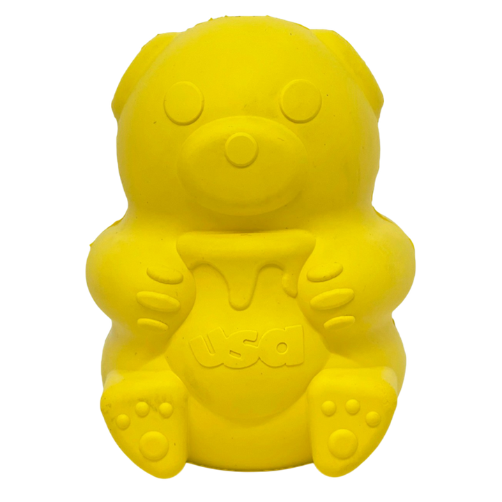 Honey Bear eDispenser - Durable Rubber Treat Dispenser for Dogs | USA Made