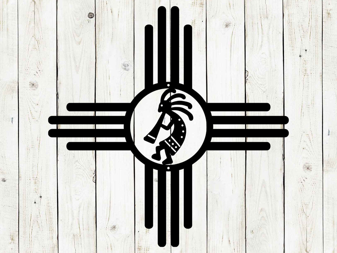 Zia Sun Kokopelli Metal Sign | Southwest Outdoor Decor
