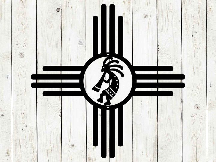 Zia Sun Kokopelli Metal Sign | Southwest Outdoor Decor