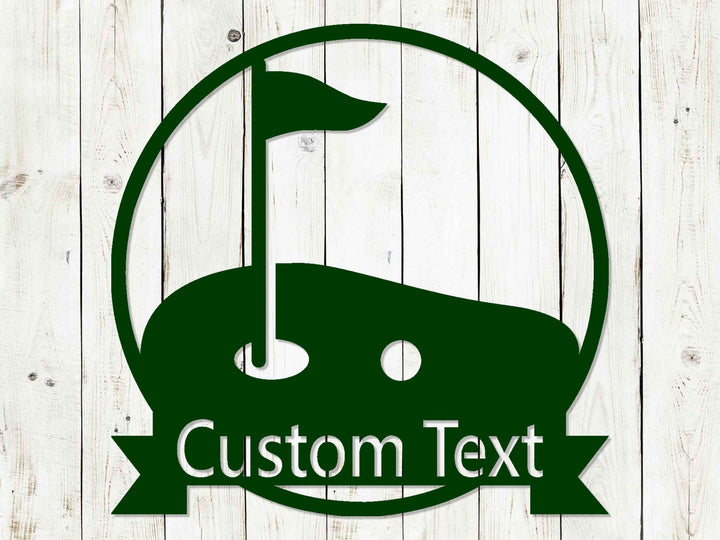 Golf Hole Custom Monogram Steel Sign