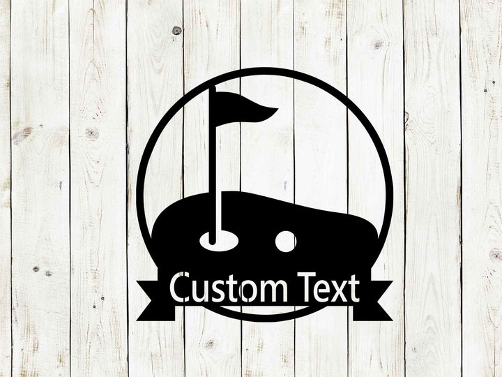 Golf Hole Custom Monogram Steel Sign