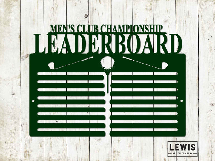 Golf Scorecard Display with Clubs | Personalized Metal Golf Decor