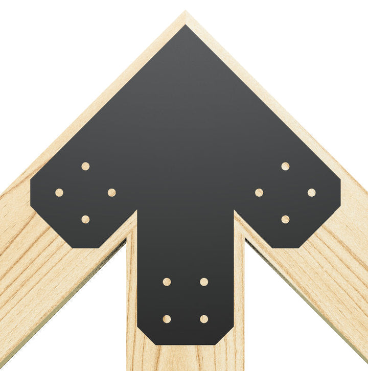Chamfered Design Dog Eared Timber Truss Brackets for 6x6 Posts, 6" Timber Truss Brackets