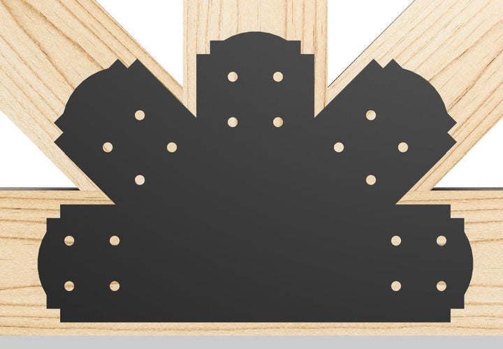 Decorative Design Timber Truss Brackets for 8x8 Posts, 8" Timber Truss Brackets
