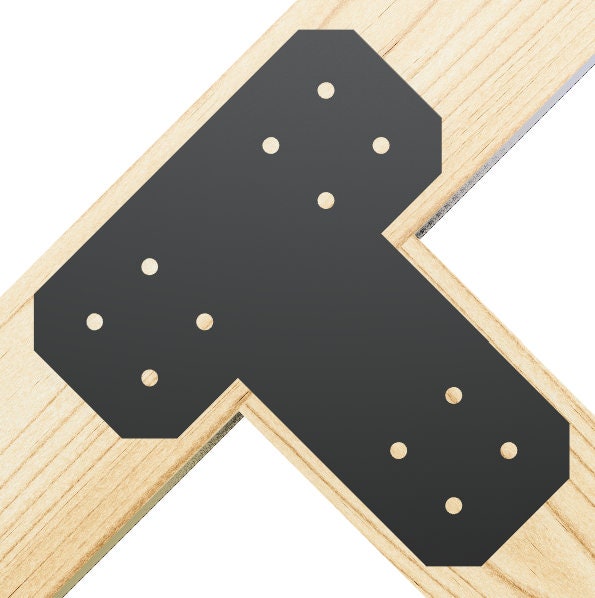 Chamfered Design Dog Eared Timber Truss Brackets for 8x8 Posts, 8" Timber Truss Brackets, 8x8 Fan Bracket