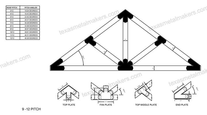 Decorative Design Timber Truss Brackets for 6x6 Posts, 6" Timber Truss Brackets