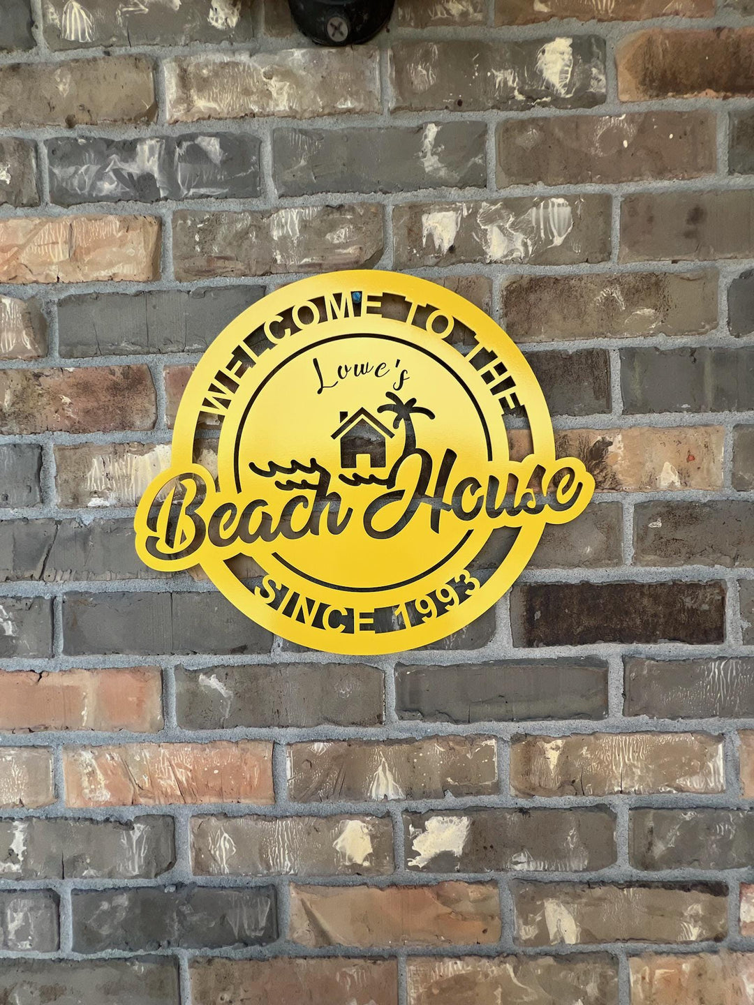 Personalized Beach House Sign - Customized Metal Wall Art for Backyard, Deck, Patio - Perfect Gift for Home - Wedding/Anniversary Gift