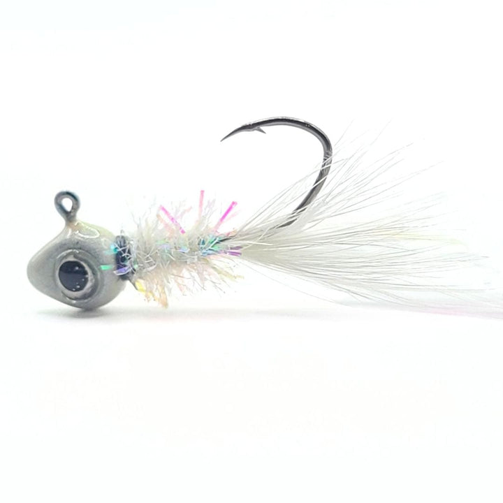 Hand Tied Crappie Jigs  - Rooster Hackle Tail