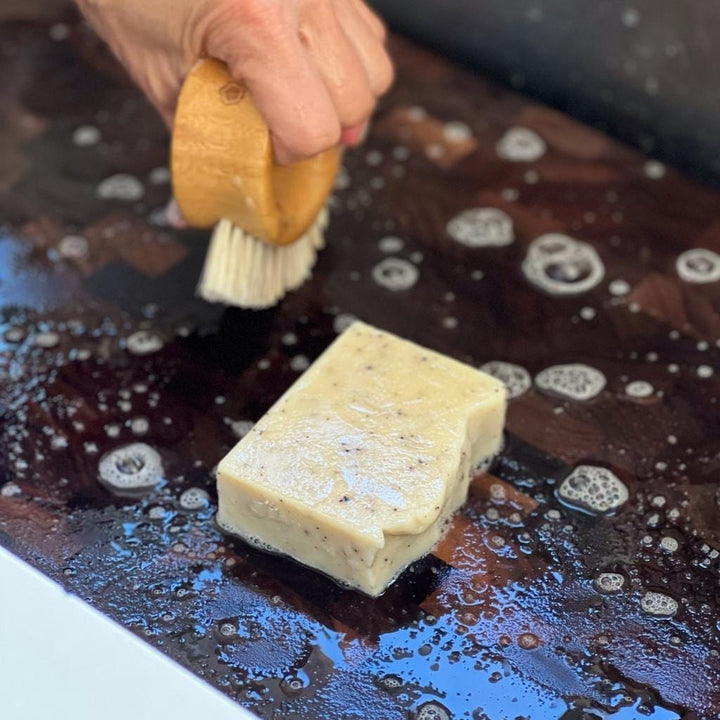Cutting Board, Cast Iron &amp; Hand Soap