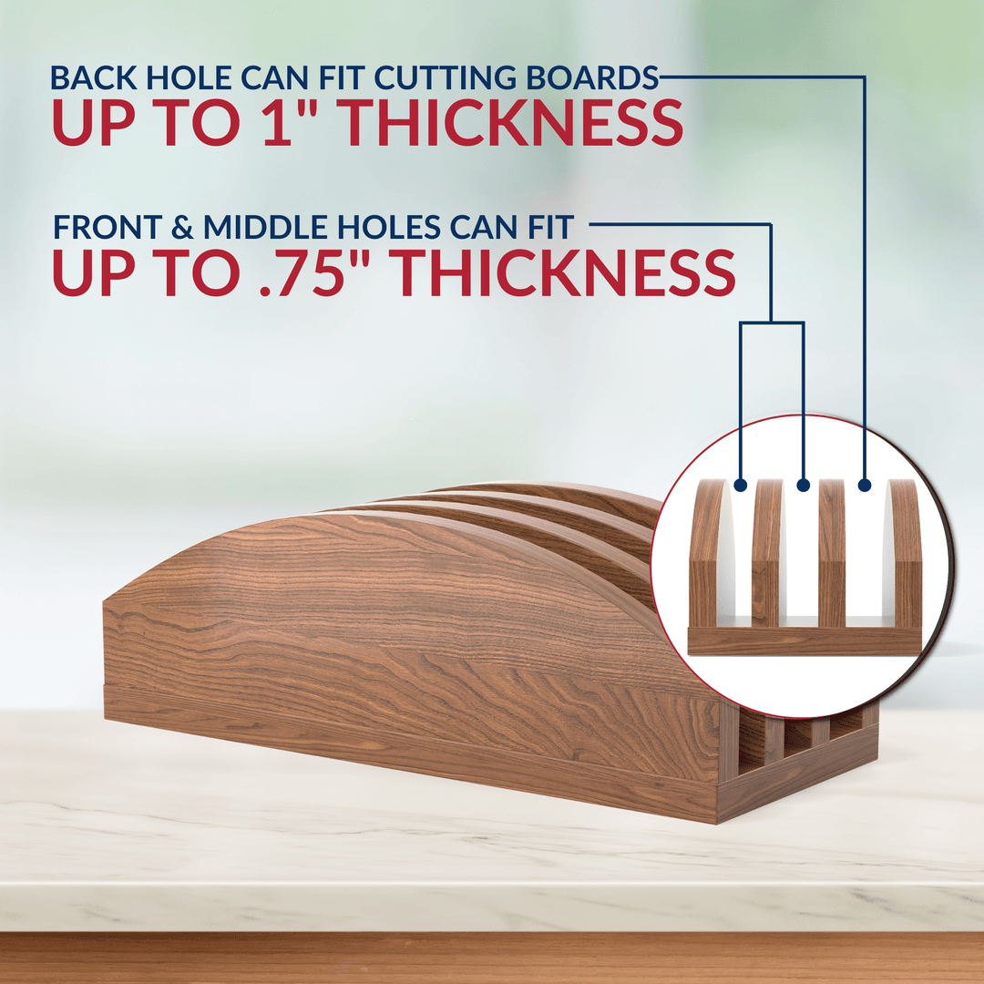 Premium Walnut Cutting Board Holder - Sturdy &amp; Stylish