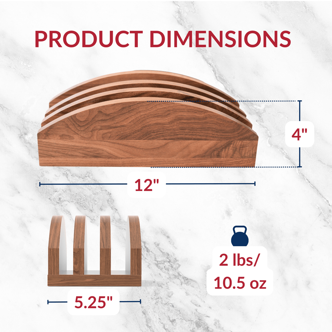 Premium Walnut Cutting Board Holder - Sturdy &amp; Stylish