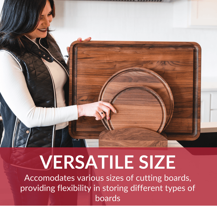 Premium Walnut Cutting Board Holder - Sturdy &amp; Stylish