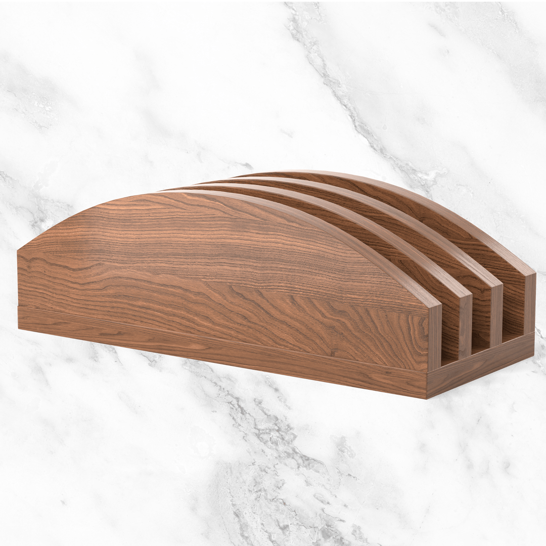Premium Walnut Cutting Board Holder - Sturdy &amp; Stylish