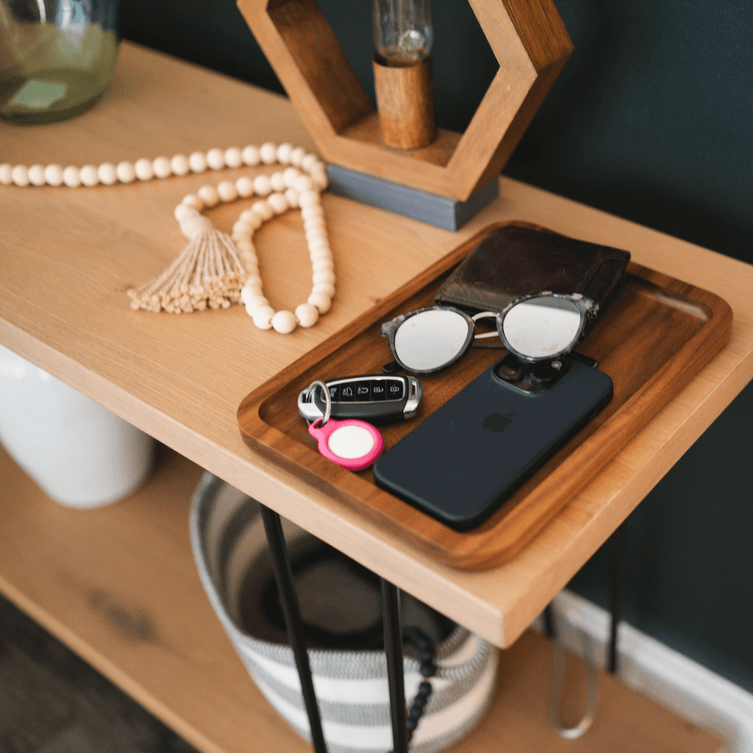 Valet Tray - Catch All Tray - Accessories Organizer - Walnut Wood